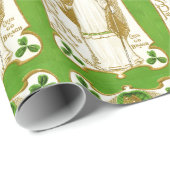 ST.PATRICK'S DAY GRÜNE KLEEBLATTS UND TRINITY GESCHENKPAPIER (Rolleneckpunkt)