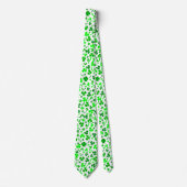 St. Patricks Day Grüne Shamrock-Konfetti Krawatte (Vorderseite)