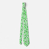 St. Patricks Day Grüne Shamrock-Konfetti Krawatte (Rückseite)