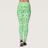 St. Patrick's Day Grüne Shamrocks Konfetti Leggings (Rückseite)