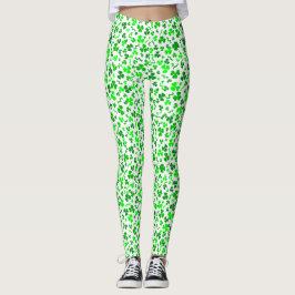 St. Patrick's Day Grüne Shamrocks Konfetti Leggings