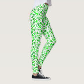 St. Patrick's Day Grüne Shamrocks Konfetti Leggings (Rechts)