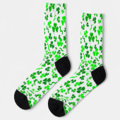 St. Patrick's Day Grüne Shamrocks Konfetti Socken (Linkes Detail)