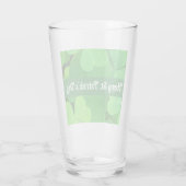 St. Patrick's Day Grüne Shamrocks und Kleeblätter Glas (Rückseite)
