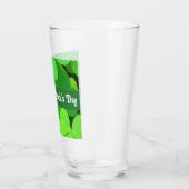 St. Patrick's Day Grüne Shamrocks und Kleeblätter Glas (Links)
