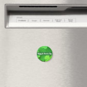 St. Patrick's Day Grüne Shamrocks und Kleeblätter  Magnet (In Situ (Geschirrspüler))