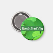 St. Patrick's Day Grüne Shamrocks und Kleeblätter  Magnet (Vorderseite/Rückseite)