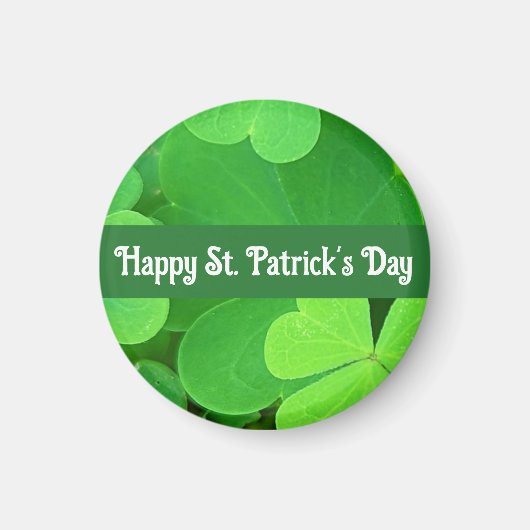 St. Patrick's Day Grüne Shamrocks und Kleeblätter  Magnet (Vorne)