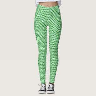 St. Patrick's Day Grüne Streifenmuster Leggings