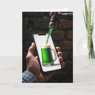 St. Patrick's Day Grüner Bier Karte