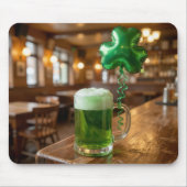 St. Patrick's Day Grüner Bier und Luftballon Mousepad (Vorne)