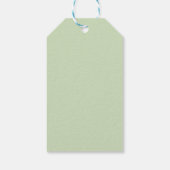 St. Patrick's Day, grüner Glitzer Klee Geschenkanhänger (Rückseite)