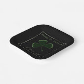 St. Patrick's Day, grüner Glitzer Klee Pappteller (Gewinkelt)