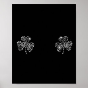 St. Patricks Day Grüner Klee Irischer Shamrock-Bru Poster