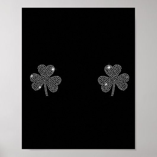 St. Patricks Day Grüner Klee Irischer Shamrock-Bru Poster (Vorne)