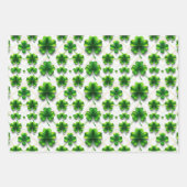 St. Patrick's Day Grüner Kleeblatt-Diamant-Muster Geschenkpapier Set (Vorderseite 2)