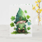 St. Patrick's Day Grüner Kobold Karte (Gelbe Blume)