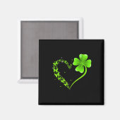 St Patricks Day Grüner Schmetterling Shamrock Herz Magnet (Vorderseite/Rückseite)