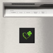 St Patricks Day Grüner Schmetterling Shamrock Herz Magnet (In Situ (Geschirrspüler))