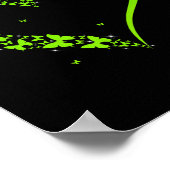 St Patricks Day Grüner Schmetterling Shamrock Herz Poster (Ecke)