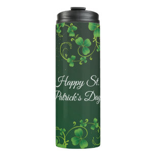 St. Patrick's Day Grüner Shamrock Rebe Irischer Pa Thermosbecher