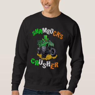 St. Patricks Day Grüner Vintage-LKW Shamrocks Sweatshirt