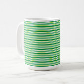 St. Patrick's Day Grünes Streifenmuster-54608 Kaffeetasse (Vorderseite Links)
