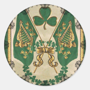 St. Patrick's Day Gruß-Aufkleber Runder Aufkleber