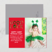 St Patrick's Day Gruß FOTO Cards BUDGET (Vorne/Hinten)