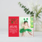 St Patrick's Day Gruß FOTO Cards BUDGET (Stehend Vorderseite)