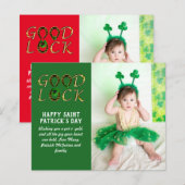 St Patrick's Day Gruß FOTO Cards BUDGET (Vorne/Hinten)