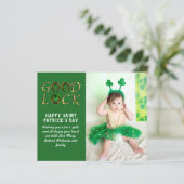 St Patrick's Day Gruß FOTO Cards BUDGET (Stehend Vorderseite)