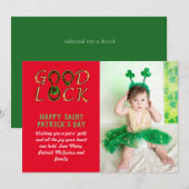 St Patrick's Day Gruß FOTO Cards BUDGET (Vorne/Hinten)