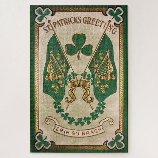 St. Patricks Day Gruß großes Puzzle (Vertikal)