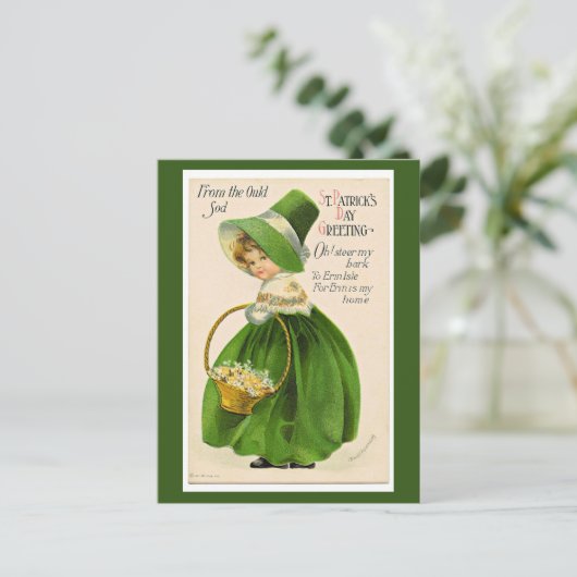 St. Patrick's Day Gruß, Postkarte (Stehend Vorderseite)