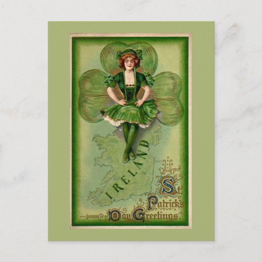 St. Patrick's Day Grüße Postkarte (Vorderseite)