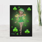 St. Patrick's Day Grußkarte - irische Pixie Karte (Vorderseite)