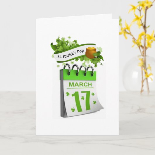 St. Patrick's Day Grußkarte Karte (Gelbe Blume)