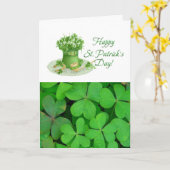 St. Patrick's Day Grußkarte Karte (Gelbe Blume)
