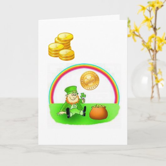 St. Patrick's Day Grußkarte Karte (Gelbe Blume)