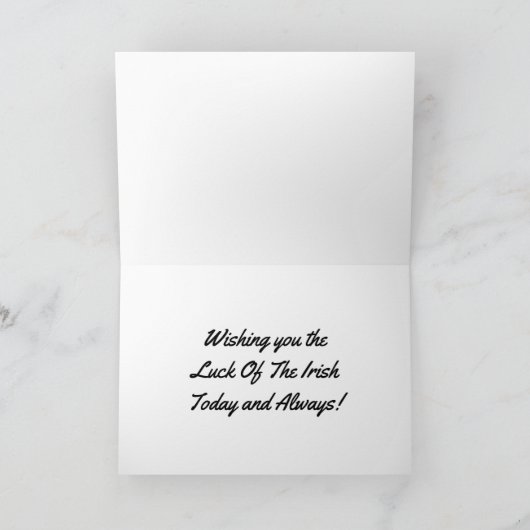 St. Patrick's Day Grußkarte Karte (Innenseite)