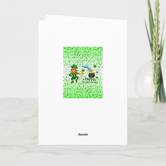 St. Patrick's Day Grußkarte Leprechaun Karte (Rückseite)