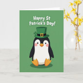 St. Patrick's Day Grußkarte mit Pinguin Karte (Gelbe Blume)