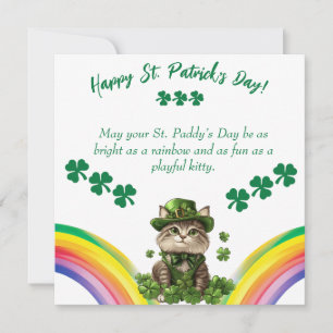 St. Patrick's Day Grußkarte - Niedlicher Leprechau Feiertagskarte