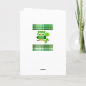 St. Patrick's Day Grußkarte Owl Karte (Rückseite)