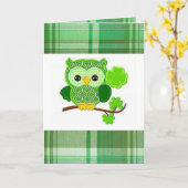 St. Patrick's Day Grußkarte Owl Karte (Gelbe Blume)