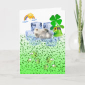 St. Patrick's Day Grußkarte Polar Bear Karte (Vorderseite)