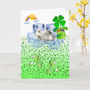 St. Patrick's Day Grußkarte Polar Bear Karte