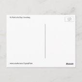 St. Patrick's Day Grußkarte Postkarte (Rückseite)