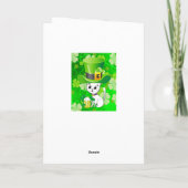 St Patrick's Day Grußkarte ShamrockCat Beer Karte (Rückseite)